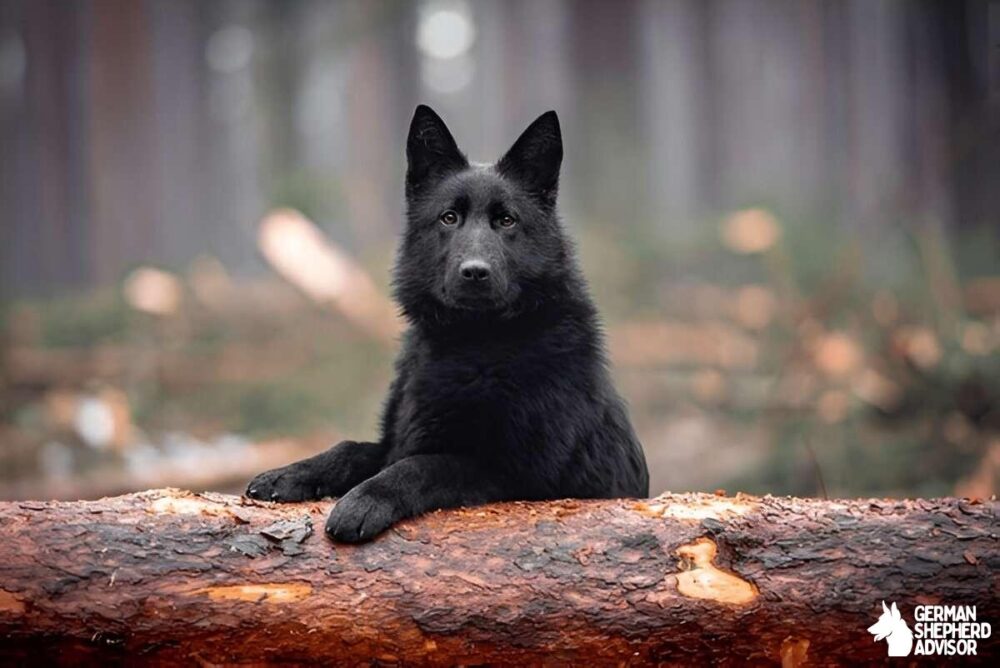 Black colour german shepherd dog photo